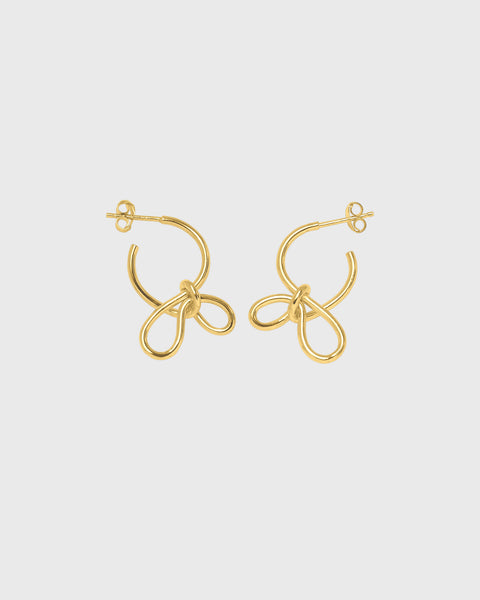 Tiny Fiocco Earrings | Silver | Bar Jewellery – BAR Jewellery