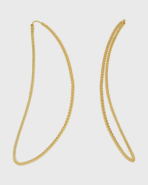 Twisted Silhouette Earrings Gold | Gold Statement Earrings | Bar 