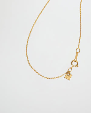 Gold filled necklace chain with tag
