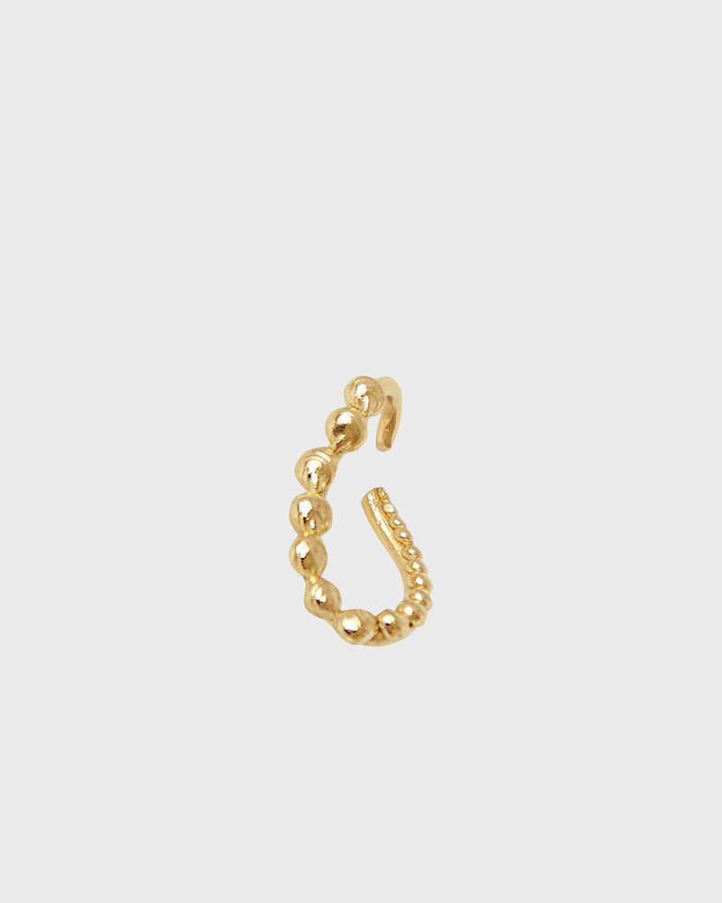 Gold plated textured minimal ear cuff