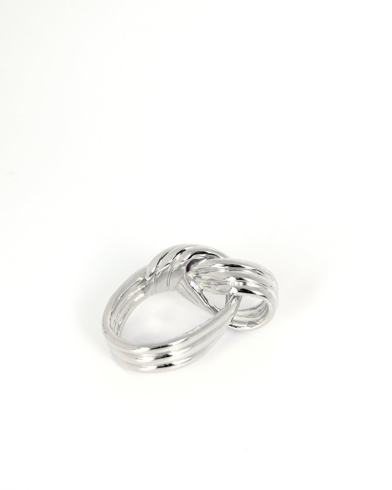 BAR Jewellery Sustainable Braid Ring In Silver