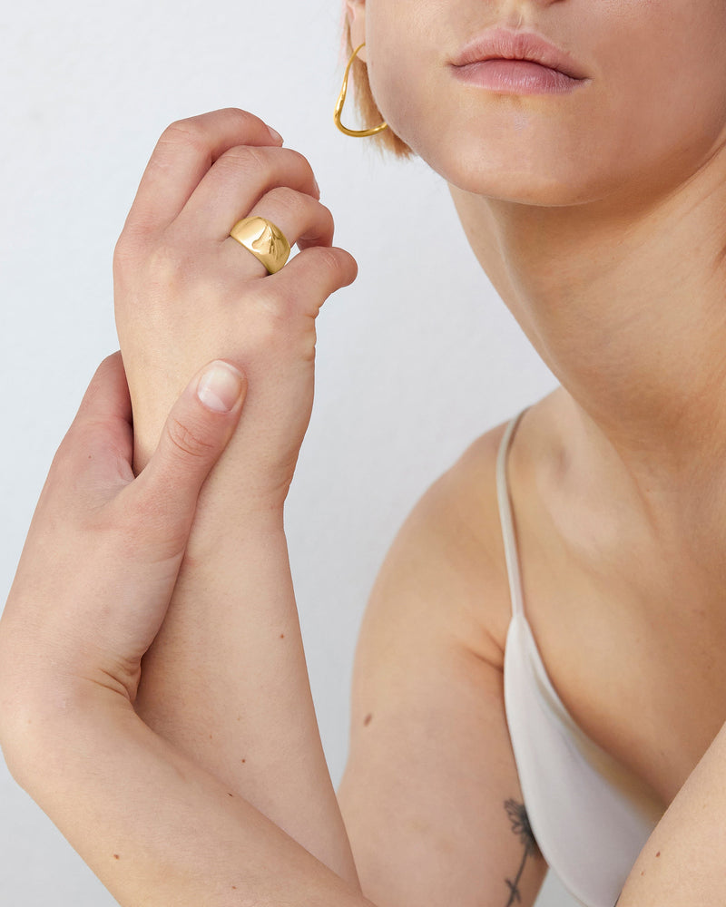 Sustainable Gold Calla Ring  by BAR Jewellery