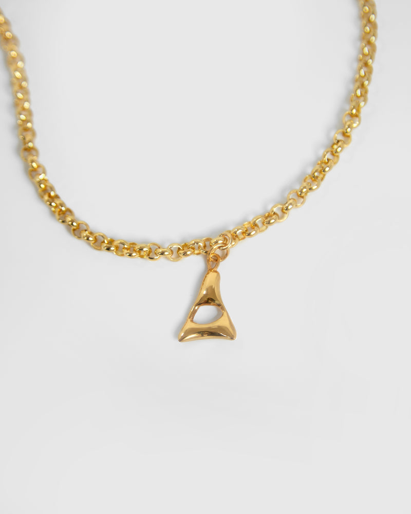 Alphabet Necklace + Chunky Chain | Gold Plated