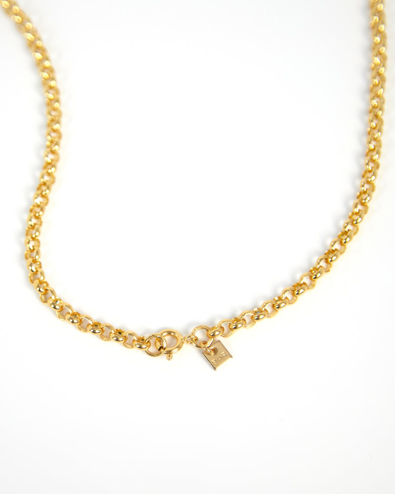 Alphabet Necklace + Chunky Chain | Gold Plated
