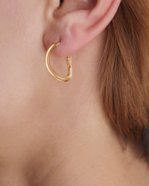 Chunky Outline Earrings | Gold Plated