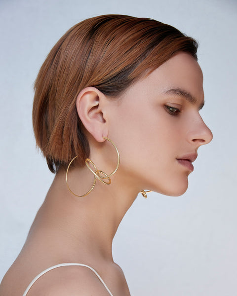 Sfera Earrings Gold Plated BAR Jewellery