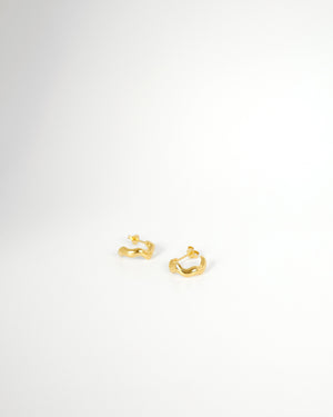 Small Scribble Earrings | Gold Plated