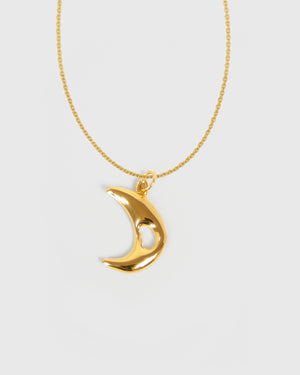 Abstract Moon Necklace | Gold Plated