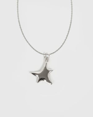 Abstract Star Necklace | Silver