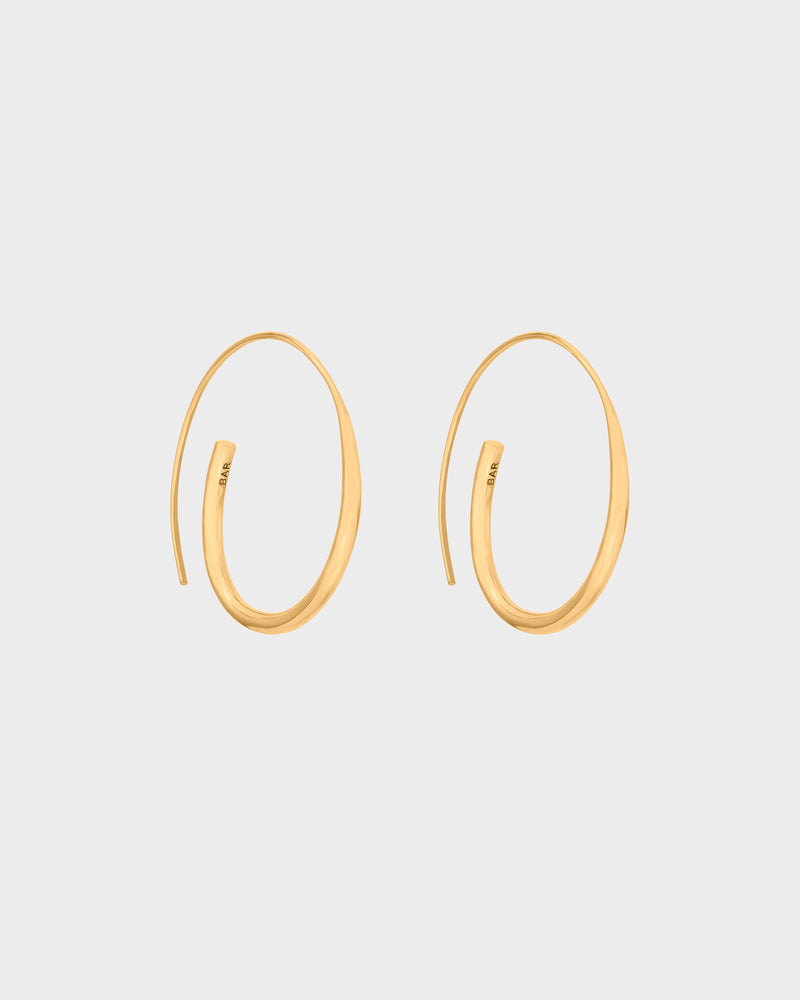 Sustainable Gold Arc Earrings made by BAR Jewellery