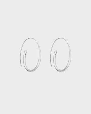 Sustainable Silver Arc Earrings made by BAR Jewellery