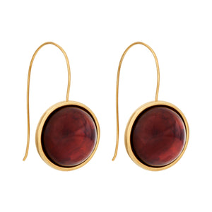 Arp Earrings | Gold Plated + Mahogany (Sample Sale)