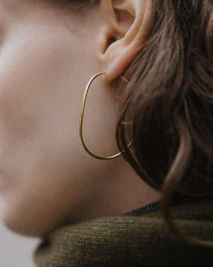 Contour Earrings | Gold Plated | BAR Jewellery