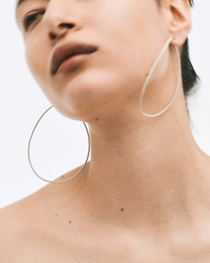 Twisted Silhouette Earrings | Silver