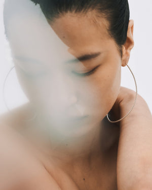 Twisted Silhouette Earrings | Silver
