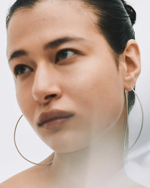 Twisted Silhouette Earrings | Silver