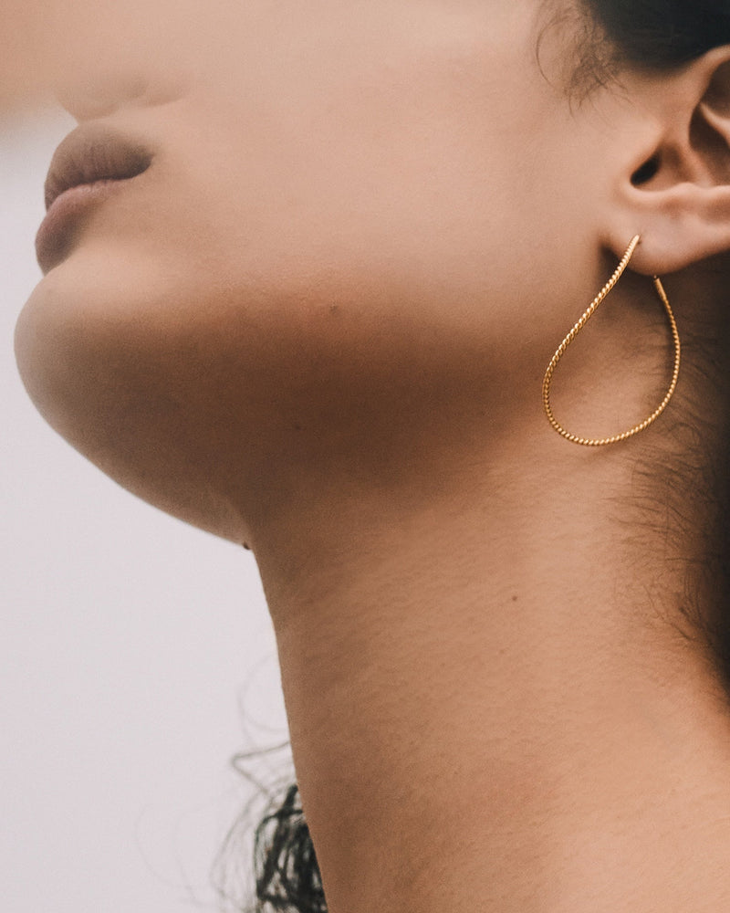 Twisted Contour Earrings | Gold Plated