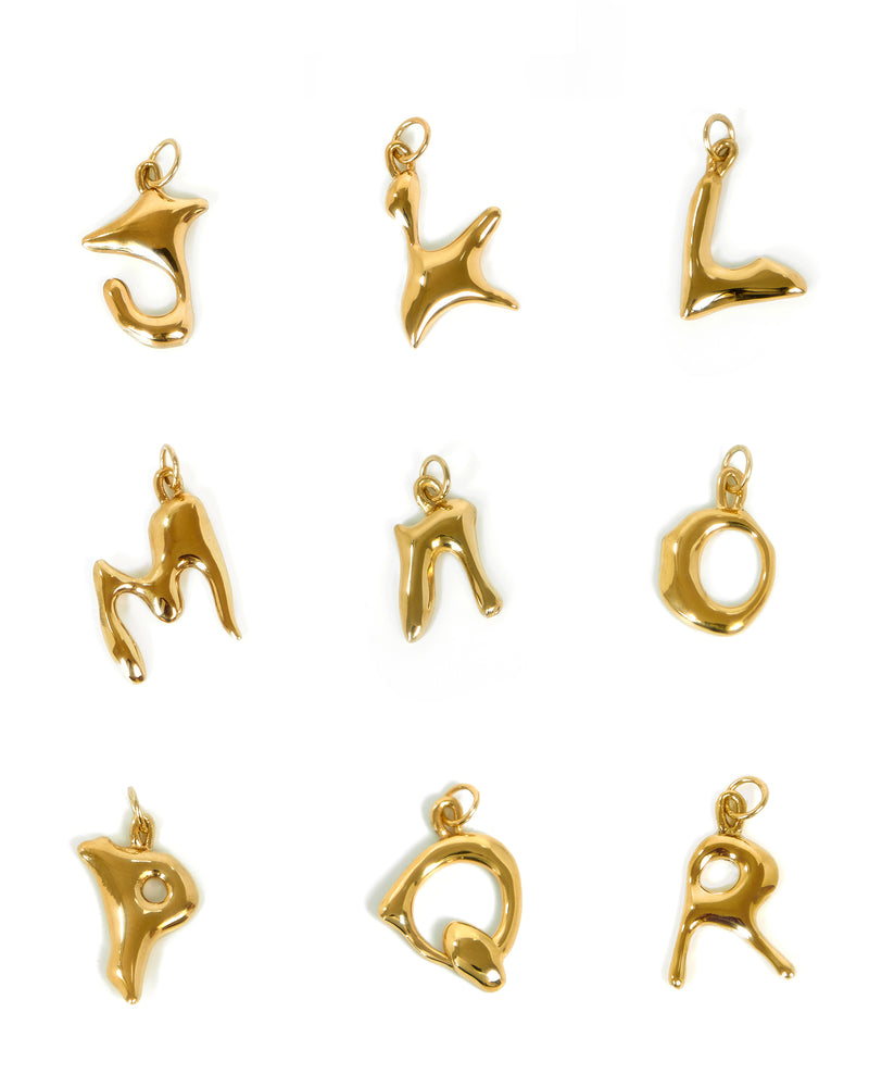 Alphabet Necklace + Chunky Chain | Gold Plated