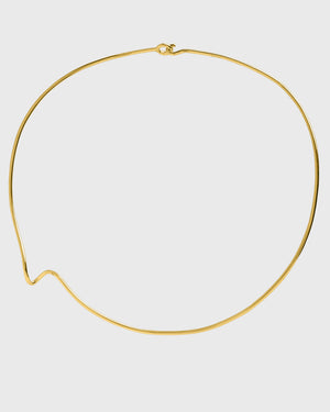 Dancing Lines Choker | Gold plated