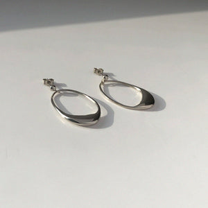 BAR Jewellery Sustainable Dip Earrings In Silver