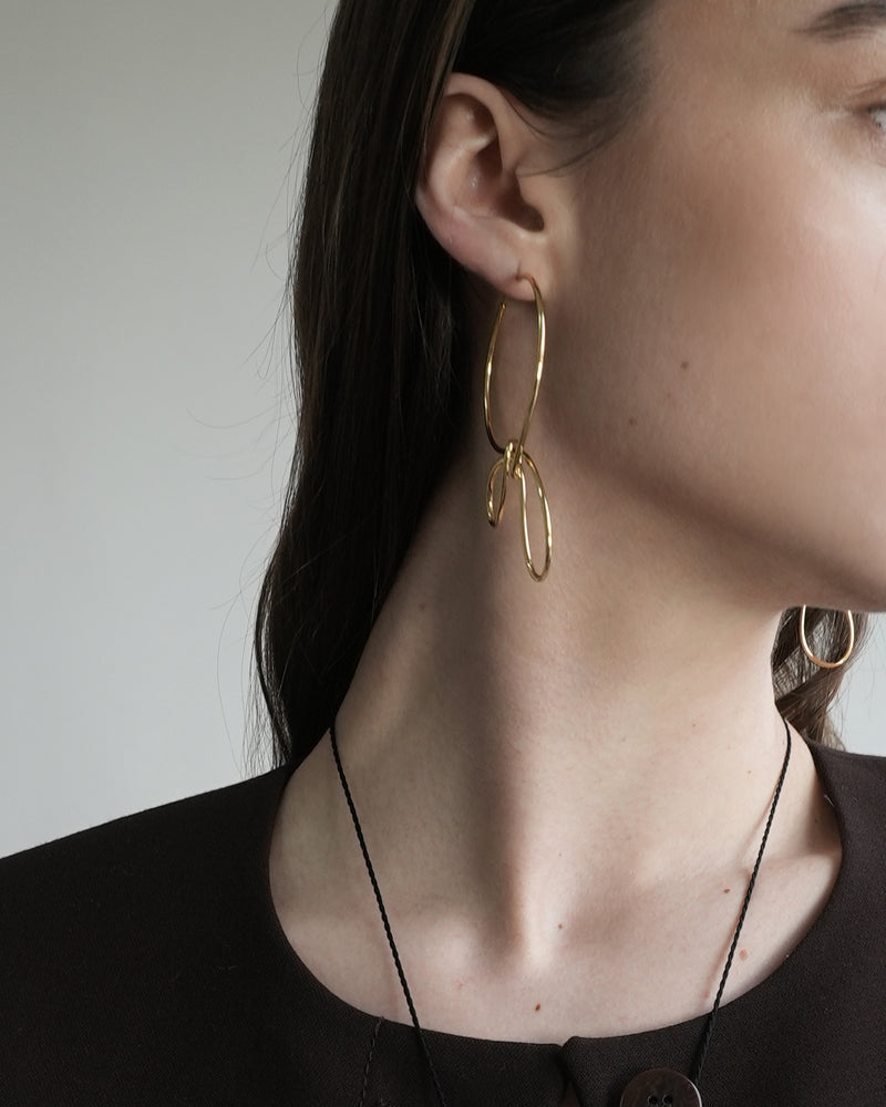 Large Fiocco Earrings | Gold Plated