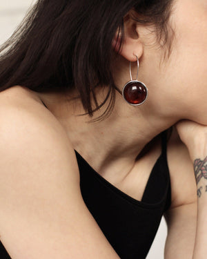 Arp Earrings | Silver + Mahogany (Final Sale)