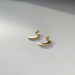 BAR Jewellery Sustainable Luna Stud Earrings In Gold