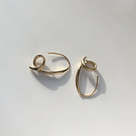 BAR Jewellery Sustainable Phi Earrings In Gold Drop Style