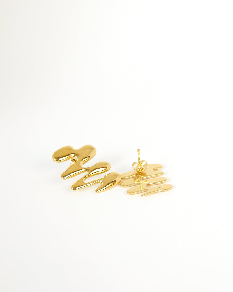 BAR Jewellery Sustainable Small Vega Earrings In Gold Drop Style