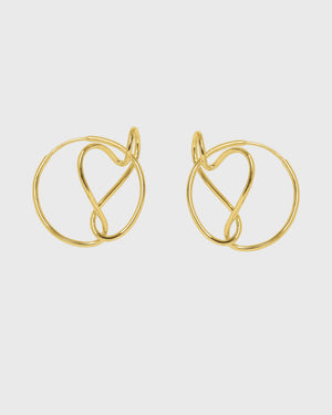 Sweetheart Hoop Earrings | Gold plated