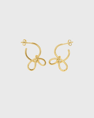 Tiny Fiocco Earrings | Gold plated