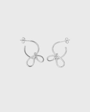 Tiny Fiocco Earrings | Silver