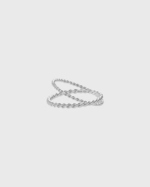 Twisted Double Ring | Silver