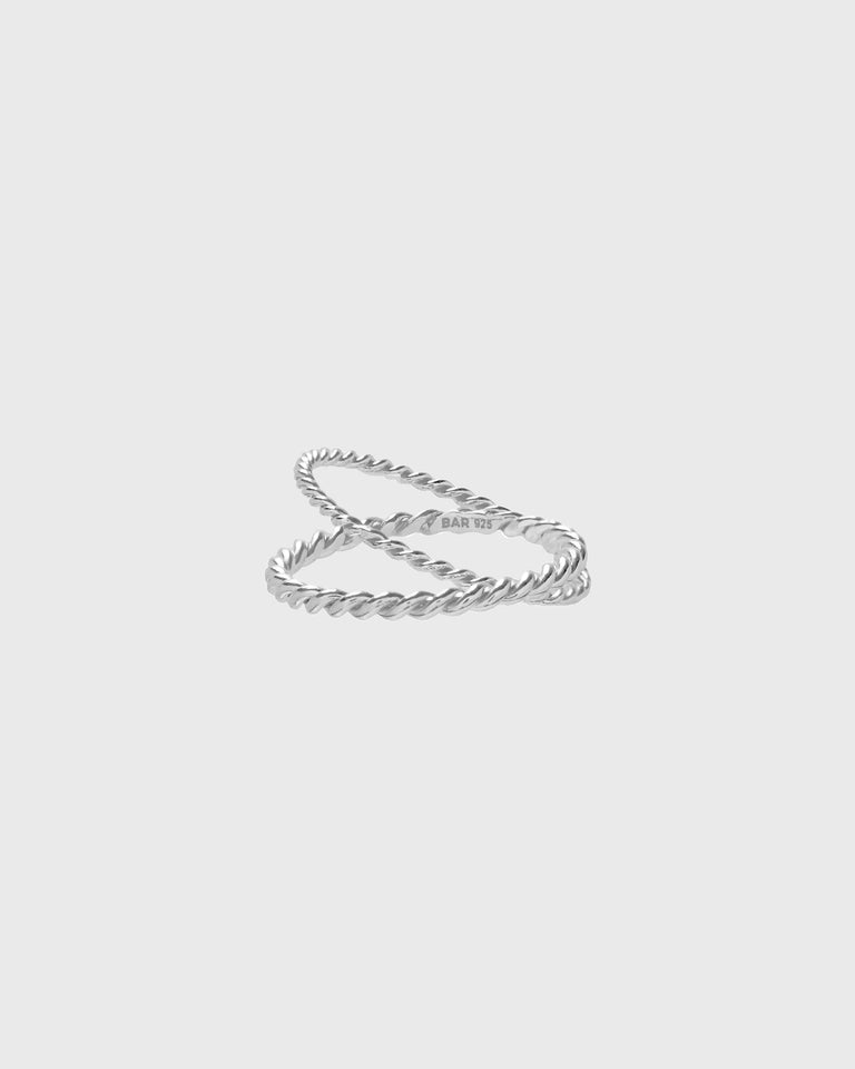 Twisted Double Ring | Silver