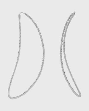 Twisted Silhouette Earrings | Silver
