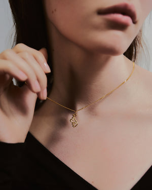 Two Hearts Necklace | Gold plated