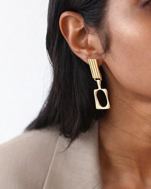 BAR Jewellery Sustainable Duet Earrings In Gold Drop Style