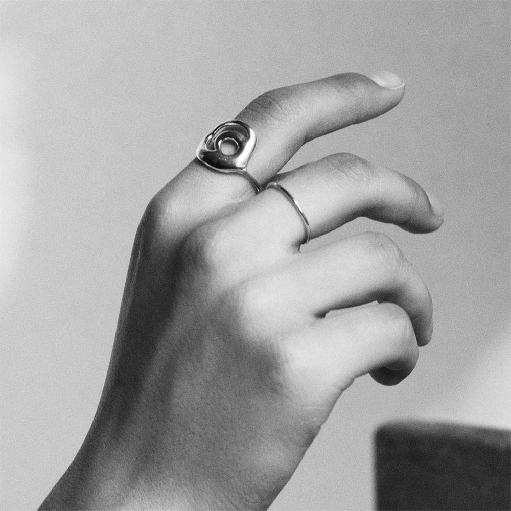 BAR Jewellery Sustainable Loop and O Rings In Sterling Silver