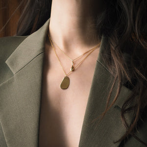 BAR Jewellery Sustainable Plate Necklace In Gold