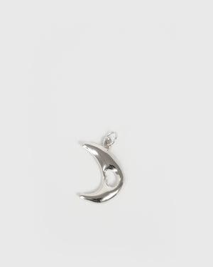 Solid Silver Moon Pendant