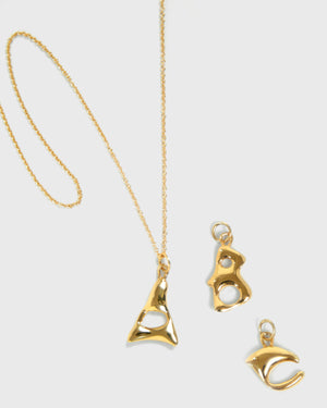 
            
                Load image into Gallery viewer, BAR Jewellery Sustainable Alphabet Necklace In Recycled Sterling Silver With Gold Plating
            
        