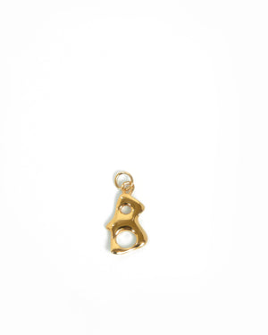 BAR Jewellery Sustainable Alphabet Necklace In Recycled Sterling Silver With Gold Plating - Letter B