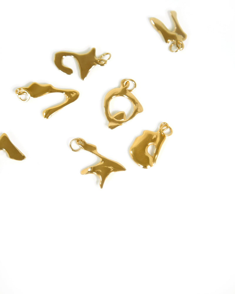 
            
                Load image into Gallery viewer, Alphabet Necklace + Chunky Chain | Gold Plated
            
        