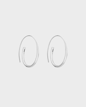 Sustainable Silver Arc Earrings made by BAR Jewellery