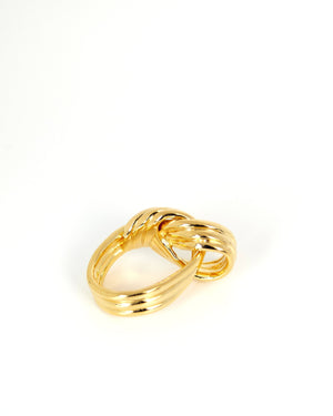 BAR Jewellery Sustainable Braid Ring In Gold