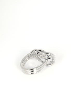 BAR Jewellery Sustainable Braid Ring In Silver