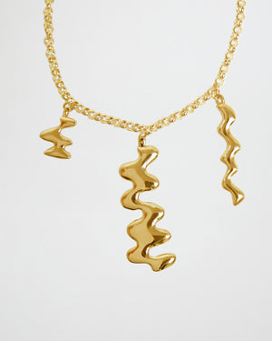 
            
                Load image into Gallery viewer, Molten Charm Necklace | Gold Plated
            
        