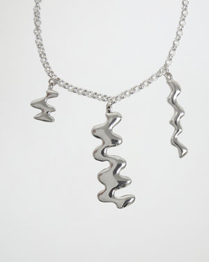 Molten Charm Necklace | Silver