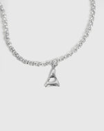 BAR Jewellery Sustainable Alphabet Necklace In Recycled Sterling Silver - Letter A