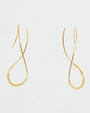 BAR Jewellery Sustainable Drift Earrings In Gold Drop Style